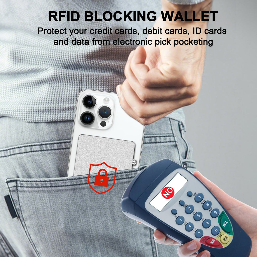Cartera TOYFID RFID MagSafe iPhone - Tarjetero Magnético Aluminio con Soporte.