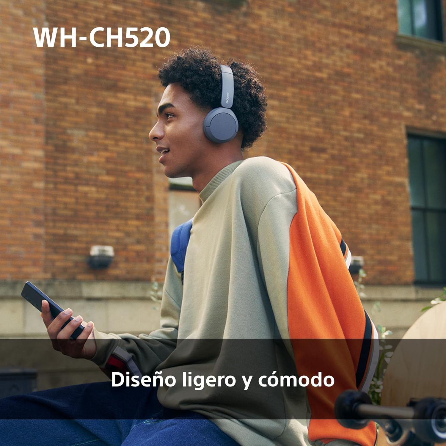 Sony WH-CH520 Auriculares Bluetooth 50h Batería - Cascos Inalámbricos Ligeros Negro